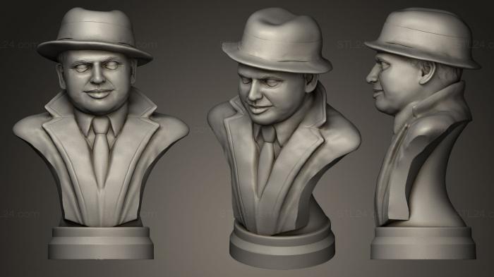 Бюсты и барельефы известных личностей (Аль Капоне, BUSTC_0008) 3D модель для ЧПУ станка